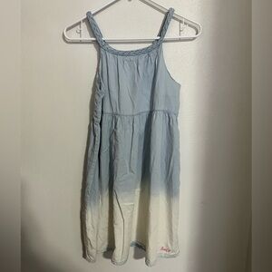 LEVI'S Classic Light Denim Chambray Ombre Tank Top Dress Blue White Kids‎ Size L